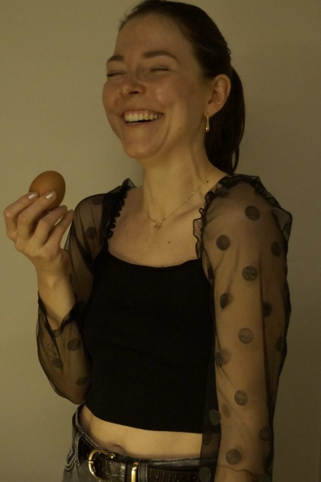 EGG events - Agency - Our team members : Lucie Marecaille with egg